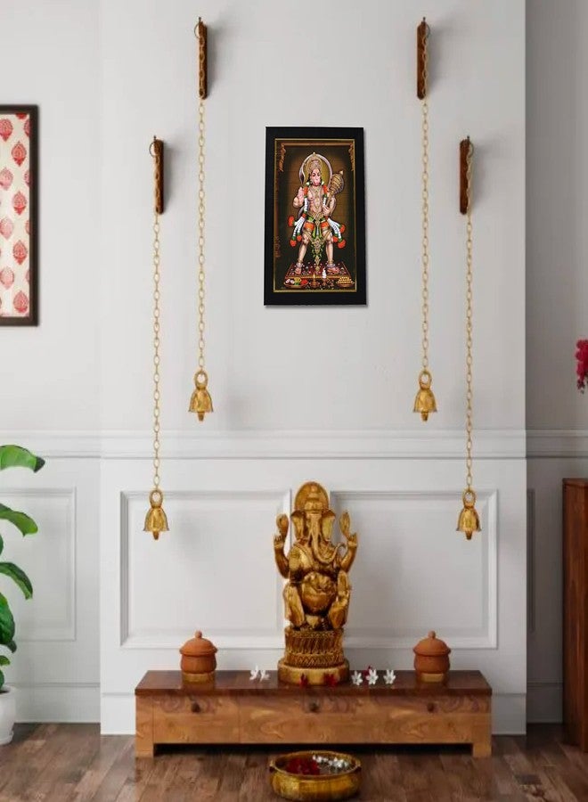 101Temples 101 Temples - Divinity Eternity Spirituality Veera Hanuman God Wooden Photo Frame with Wall Hook, 1 Piece | 10” x 13”, Matt Finish - Image 3